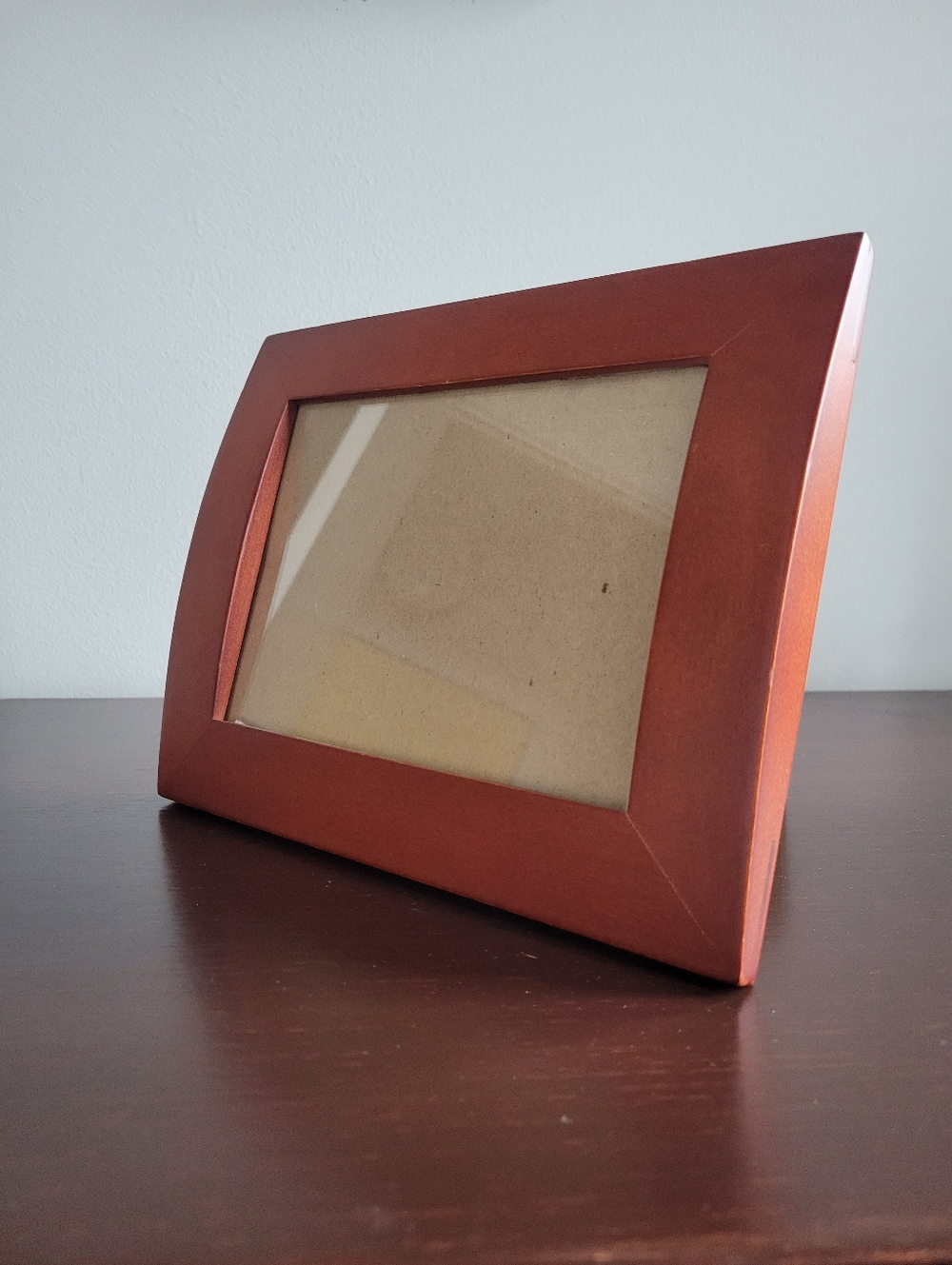 Vintage Y2K Wood Beveled Photo Frame, 9.25" x 7.25"